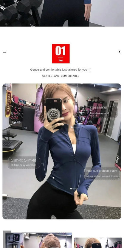 “Flexoora Women’s Breathable Quick‑Dry Zip‑Up Training Jacket”