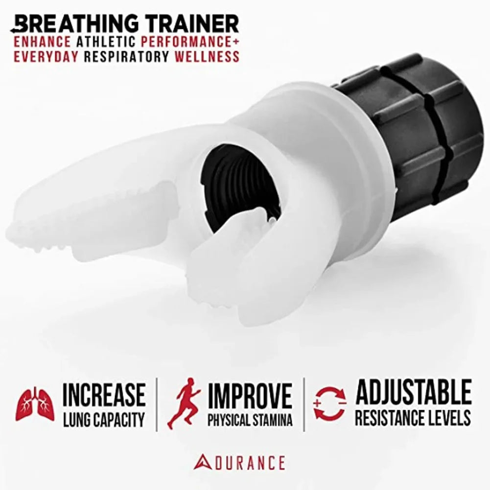 “Flexoora Breathing Trainer Lung Flexer – Gym Fitness Body Adjustable Resistance Respiratory Exerciser”