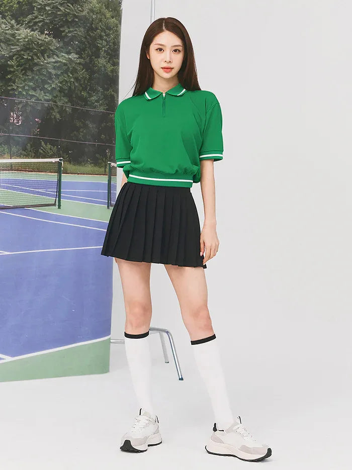 “Flexoora Women’s Quick‑Dry Polo & Pleated Skort Tennis Set”