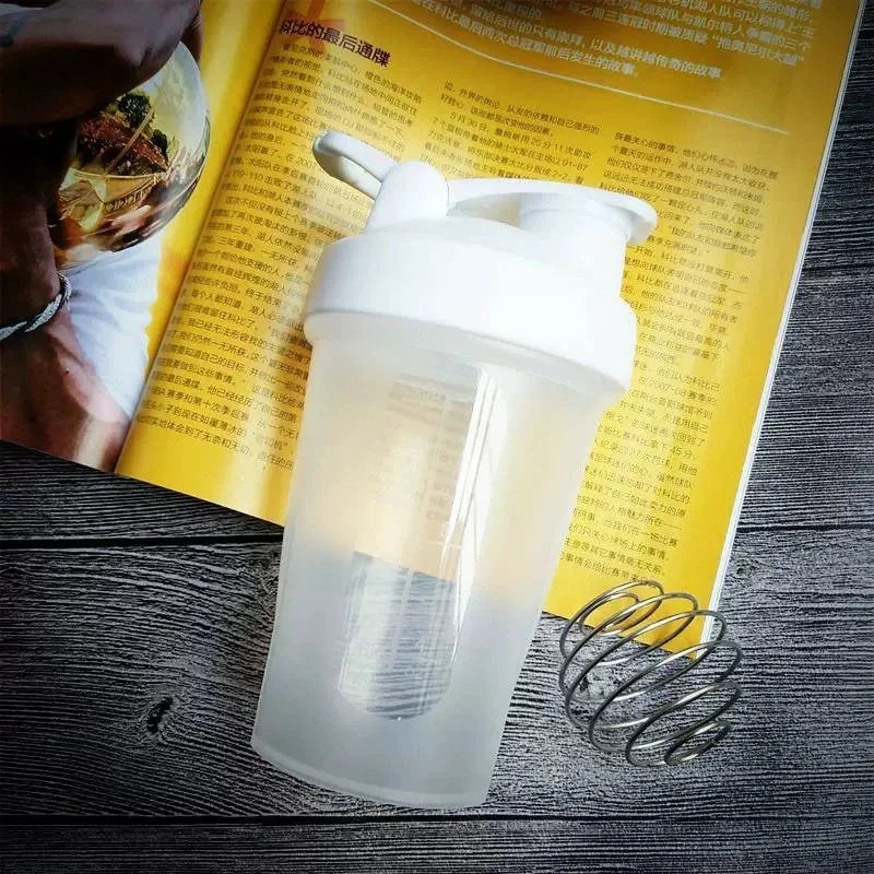 Sport Shaker Bottle 400ML Whey Protein Powder Mixing Bottle Sport Fitness Gym Shaker Outdoor Portable Plastic Drink Bottle
