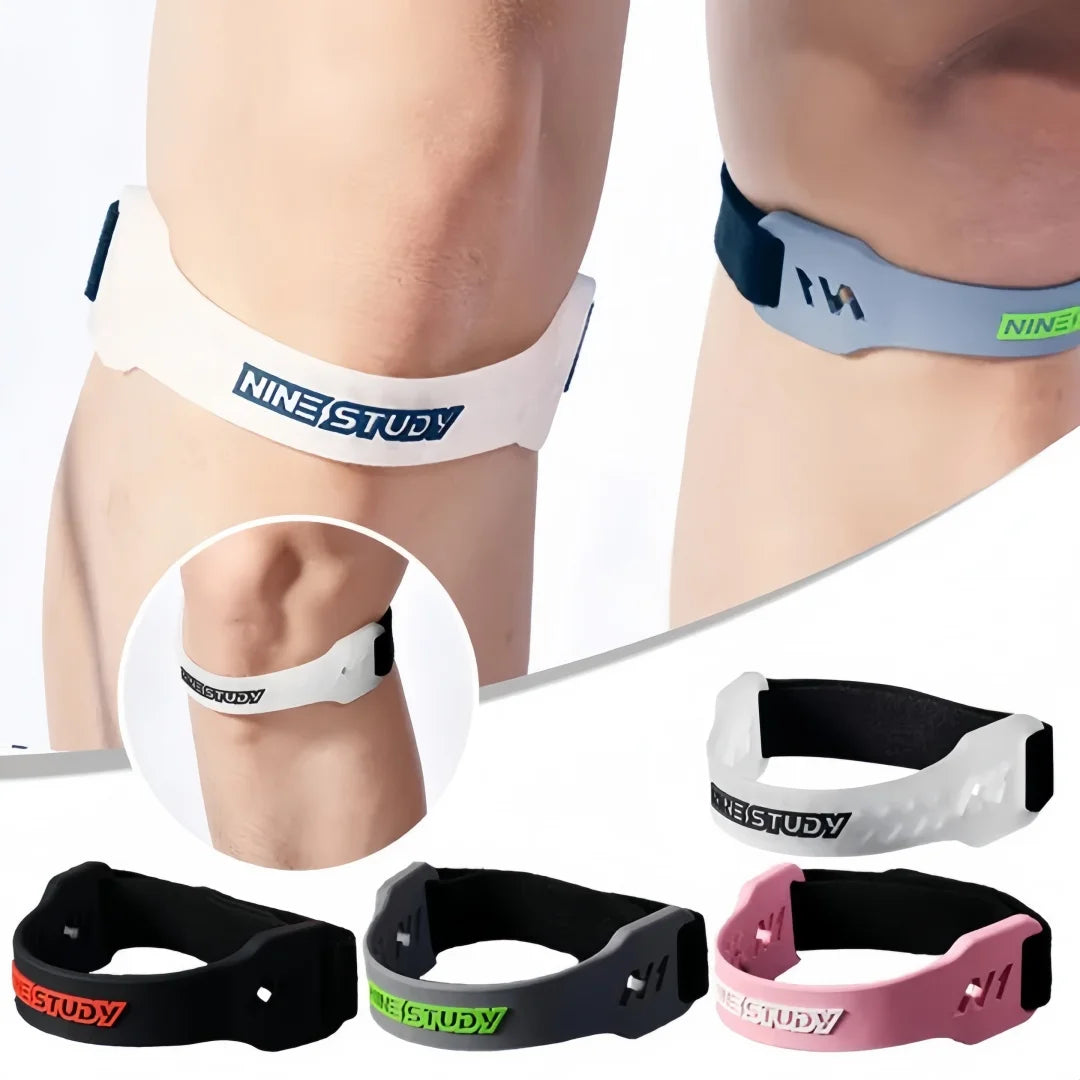 “Flexoora Adjustable Patella Strap – Gym Fitness Body Silicone Shock‑Absorbing Knee Support for Running & Basketball”