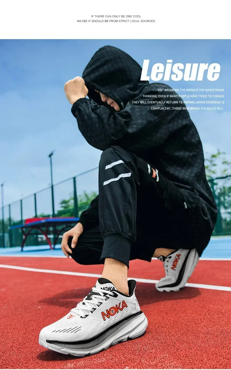 Men's Running Shoes Jogging Breathable Mesh Cushioning Non-Slip Outdoor Luxury shoes Couple Trainer Race Sneakers Off-road Shoes