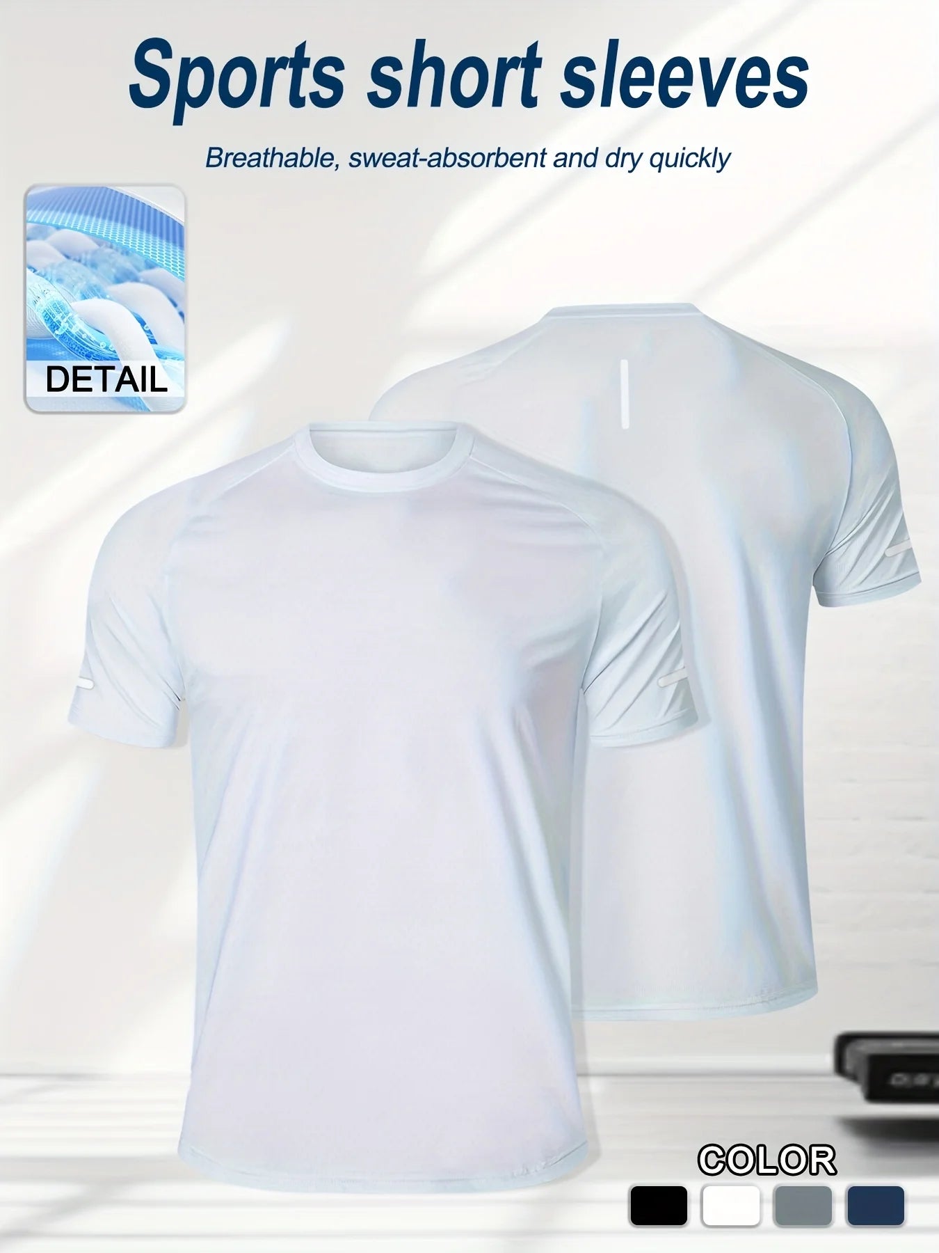 “Flexoora Men’s Marathon Ice‑Silk Quick‑Dry Gym Tee”