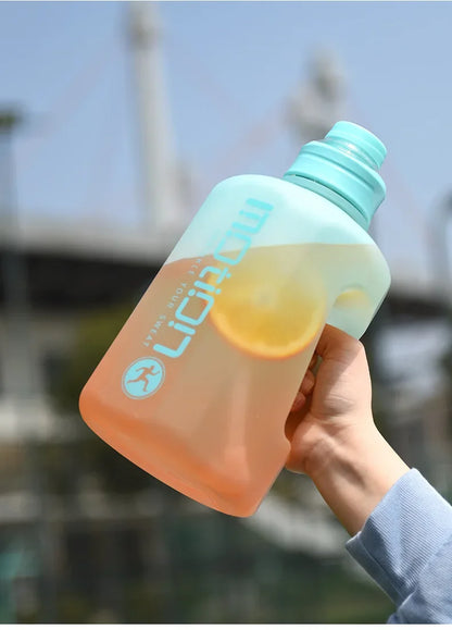 2 Liter Sports Water Bottle With Straw Large Capacity Fitness With Scale Gradient Kettle Outdoor Plastic Portable Water Bottle