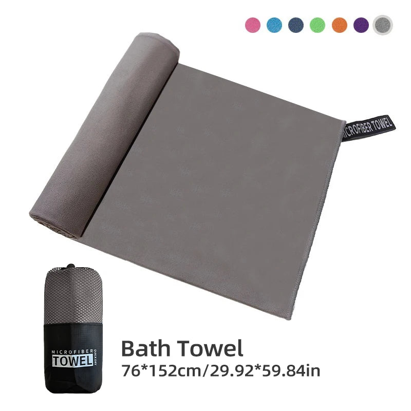 Microfiber Quick Dry Gym Towel Silver ION OdorFree Absorbent Fiber Fast Drying Workout Gear for Body Sweat Working Out Towels