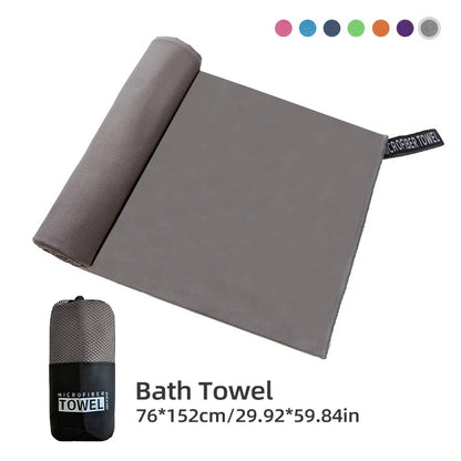 Microfiber Quick Dry Gym Towel Silver ION OdorFree Absorbent Fiber Fast Drying Workout Gear for Body Sweat Working Out Towels