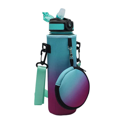 1000ML Sports Bottle Case with Adjustable Shoulder Strap Water Bottle Holder Neoprene Carrier Insulated Water Jug Carrier Pouch