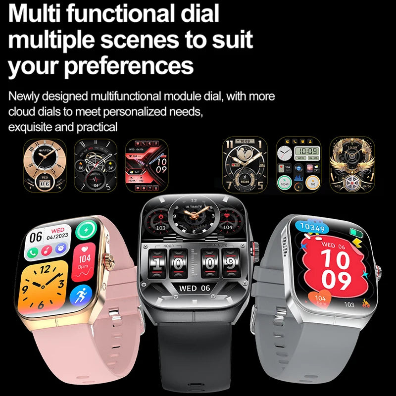 2025 New 1.95 Inch Ultra HD Smart Watch Men For OPPO GPS Tracking Bluetooth Call NFC Heart Rate Sports Fitness Women Smart Watch