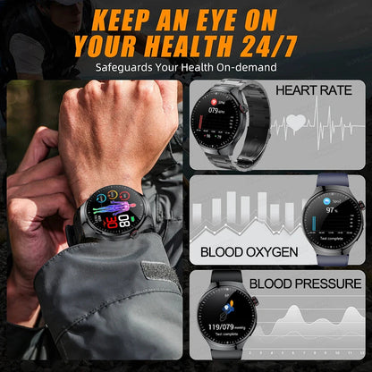 2025 New Smart Watch For Men Health ECG+HRV Blood Oxygen Uric Acid Fitness Sport Tracker Watches body fat Sleep Call Smartwatch