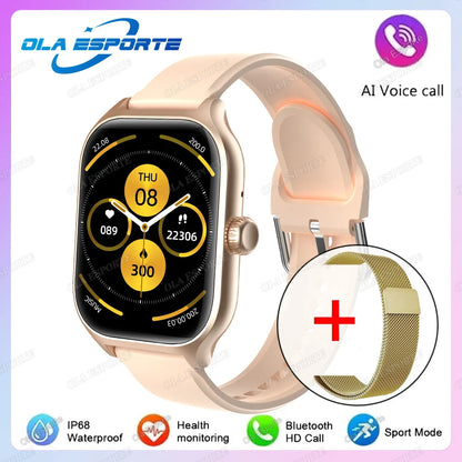 2025 New Smart Watch Men Women Gift Full Touch Screen Digital Sport Fitness Message Watches Bluetooth Call Smartwatch Wristwatch