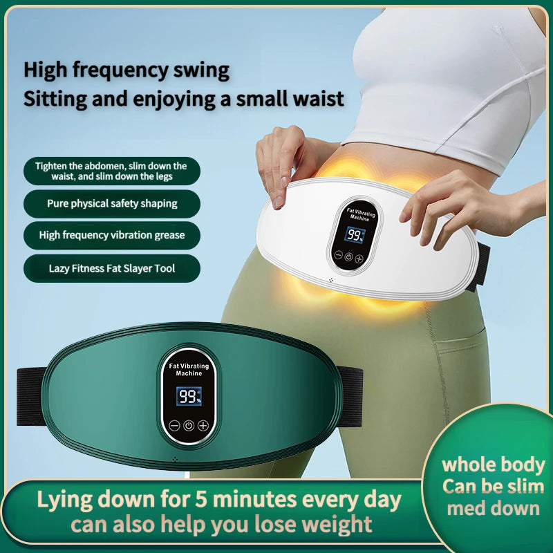 “Flexoora Hot Compress & Fat‑Burn Massage Belt – Gym Fitness Body USB Slimming Vibra Band”