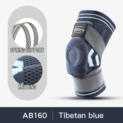 “Flexoora Men’s Knee Support Pads – Gym Fitness Body Silicone Spring for Basketball & Volleyball”