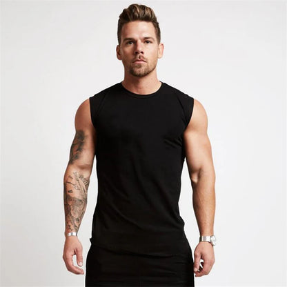 “Flexoora Men’s Breathable Cotton Muscle Tank – Gym & Workout”