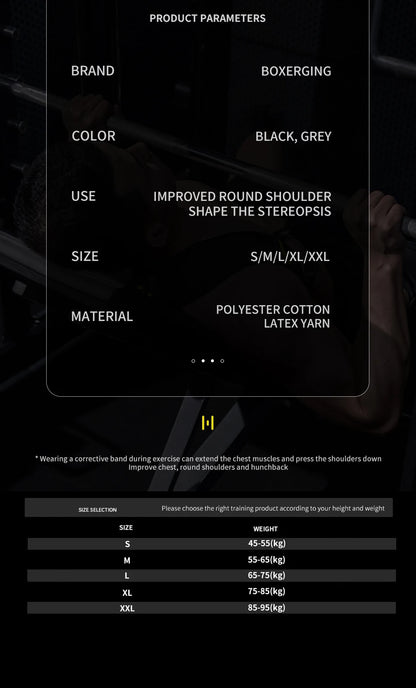 “Flexoora Adjustable Posture Corrector Belt – Gym Fitness Body Back & Shoulder Support”