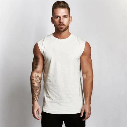 “Flexoora Men’s Breathable Cotton Muscle Tank – Gym & Workout”
