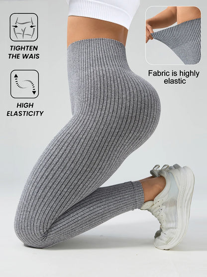 “Flexoora Women’s Seamless Tummy‑Control Gym Leggings”