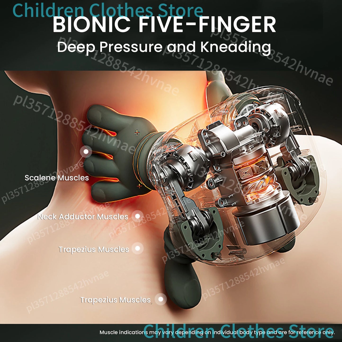 “Flexoora Heated Neck & Shoulder Massager – Gym Fitness Body Electric Kneading‑Pillow 3 Mode”