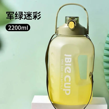 3 Liter Sports Water Bottle With Handle Large Capacity Fitness With Scale Gradient Kettle Outdoor Plastic Portable Water Bottle