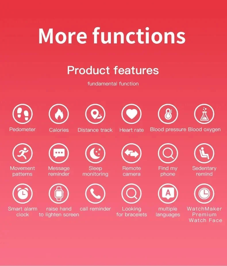 2025 Fitness Watch: Color Display, Step Tracker, Multi-Sport, Message Notifications, Remote Camera/Music Band