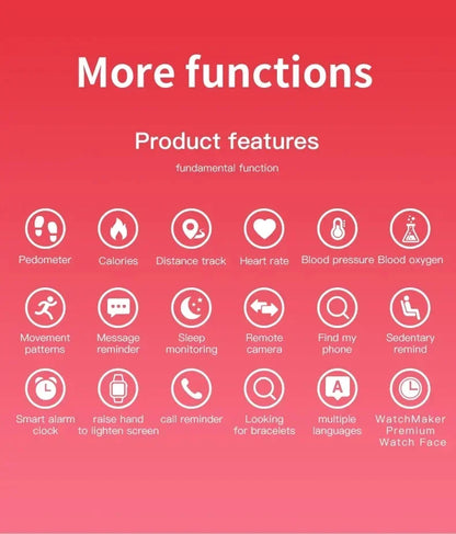 2025 Fitness Watch: Color Display, Step Tracker, Multi-Sport, Message Notifications, Remote Camera/Music Band