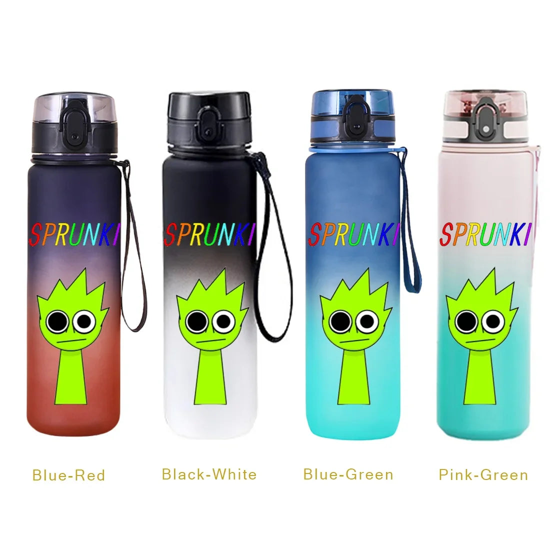 650ML Sprunki Sports Water Cup Portable Fitness Drink Bottle Kettle Outdoor Travel Office Jugs Shaker Drink Bottle Game Gifts