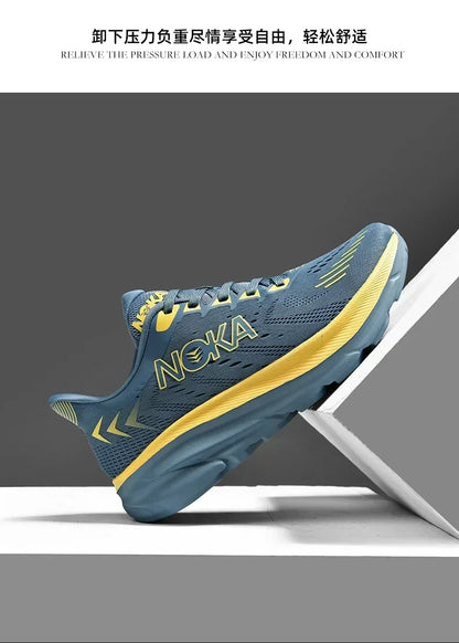 Men's Running Shoes Jogging Breathable Mesh Cushioning Non-Slip Outdoor Luxury shoes Couple Trainer Race Sneakers Off-road Shoes