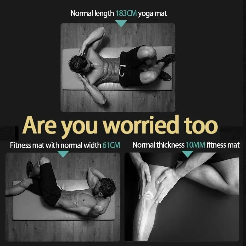 “Flexoora 15 mm Non‑Slip Yoga Mat – Gym Fitness Body Travel & Home Workout Pad”