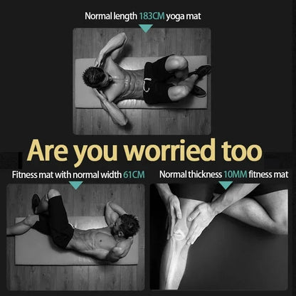 “Flexoora 15 mm Non‑Slip Yoga Mat – Gym Fitness Body Travel & Home Workout Pad”