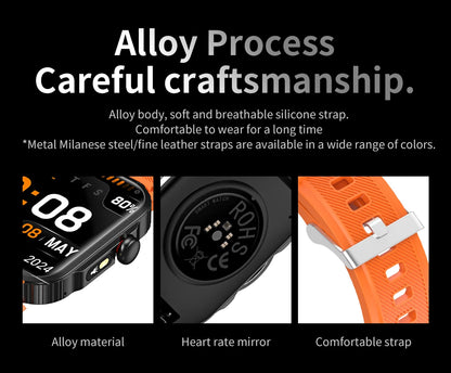 HDT11 Ultra Smart Fitness Watch with Bluetooth Calling Health Management Sleep Monitoring Multiple Sports Modes Water Resistant