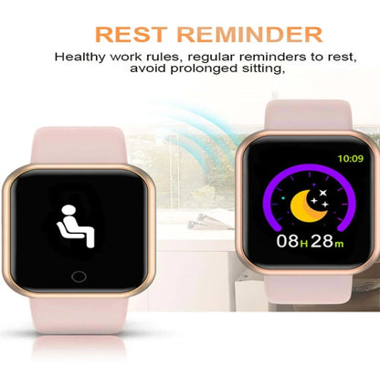 Smart Watch 1.44-inch Y68 Sport Wristband Running Fitness Monitor Track Heart Rate Message Remind Men Smartwatch Woman Clock