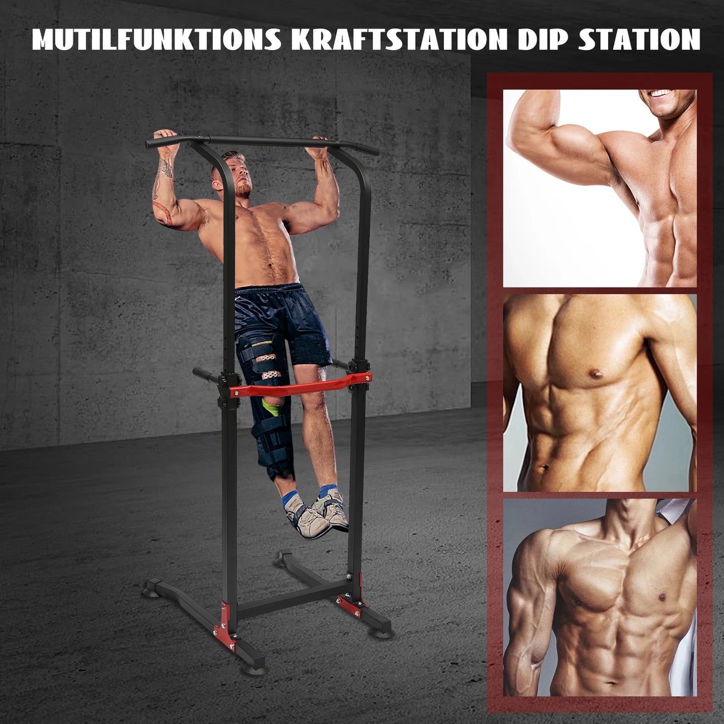 “Flexoora Power Tower Dip Station – Gym Fitness Body Multi‑Function Pull‑Up & Push‑Up Bar”