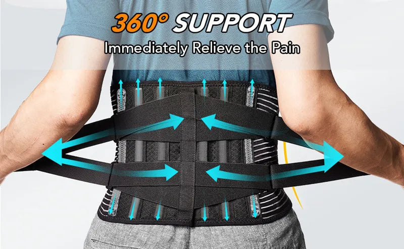 “Flexoora Lumbar Support Back Brace – Gym Fitness Body Breathable Decompression Belt for Sciatica & Scoliosis”