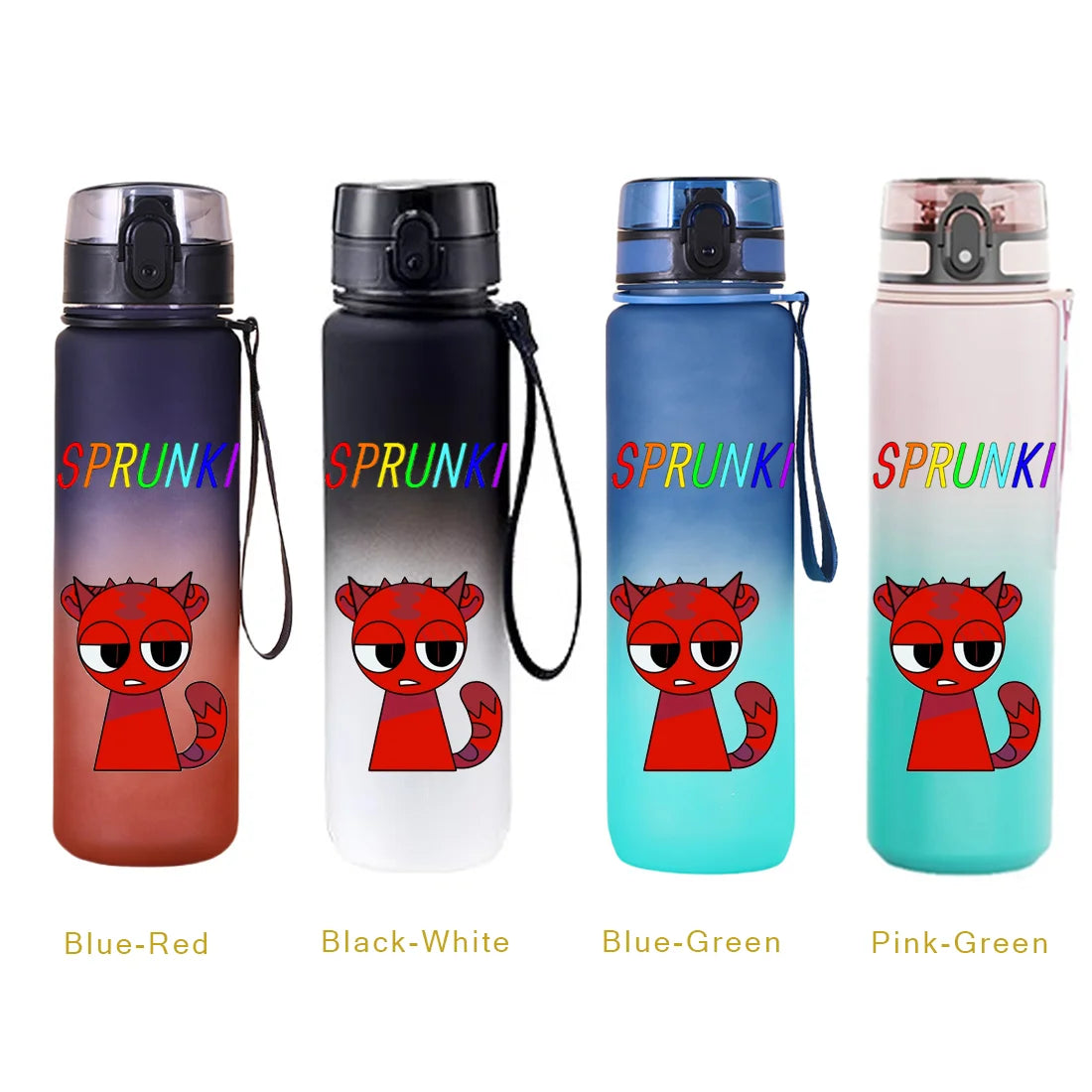 650ML Sprunki Sports Water Cup Portable Fitness Drink Bottle Kettle Outdoor Travel Office Jugs Shaker Drink Bottle Game Gifts