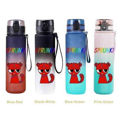 650ML Sprunki Sports Water Cup Portable Fitness Drink Bottle Kettle Outdoor Travel Office Jugs Shaker Drink Bottle Game Gifts