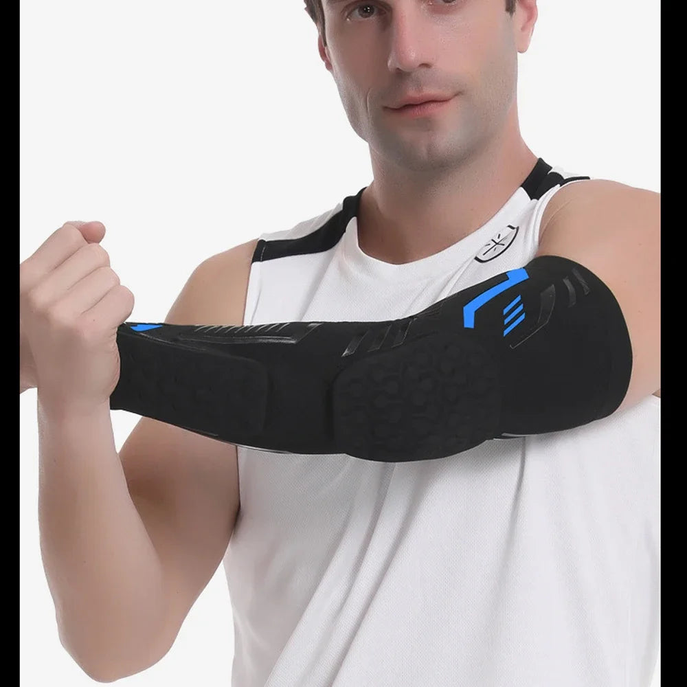 “Flexoora Padded Arm Sleeve – Gym Fitness Body Protective Compression for Basketball, Football & Volleyball”
