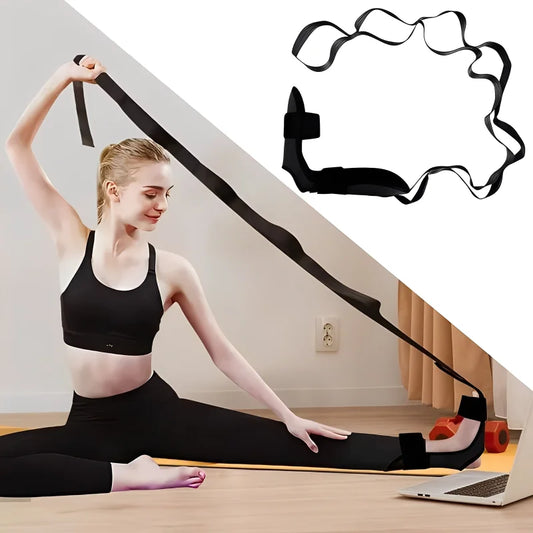 “Flexoora Flexibility Strap & Leg Stretcher – Gym Fitness Body Yoga & Rehab Band”