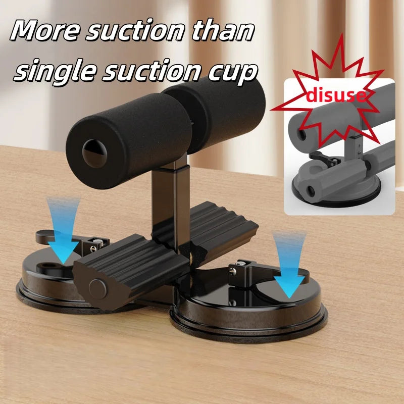 “Flexoora Suction‑Cup Seated Core Trainer – Gym Fitness Body Adjustable Plank & Ankle Strap Support”