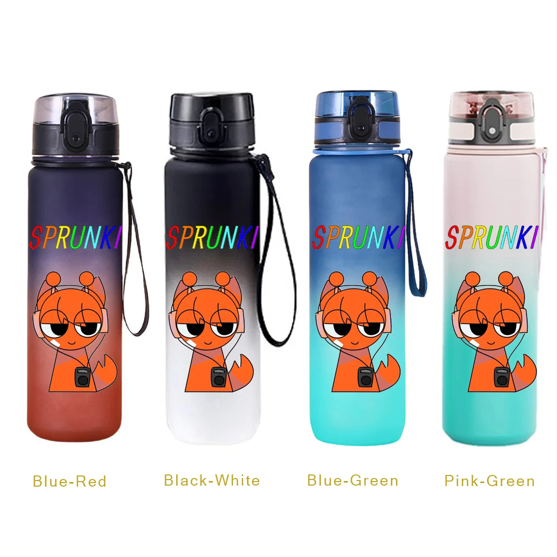 650ML Sprunki Sports Water Cup Portable Fitness Drink Bottle Kettle Outdoor Travel Office Jugs Shaker Drink Bottle Game Gifts