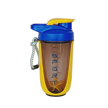 600ML Sports Shake Cup Blender Bottle with Plastic Mixing Ball, Leak Proof, Suitable for Gym Exercise