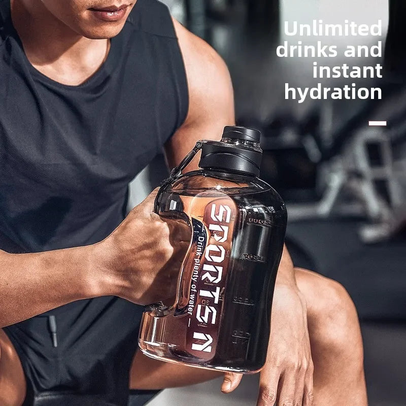 Large Capacity 2 Liter Water Bottle Sports Gym Water Kettle Camping Travel BPA Free Drinking Bottles  Portable Plastic Space Cup