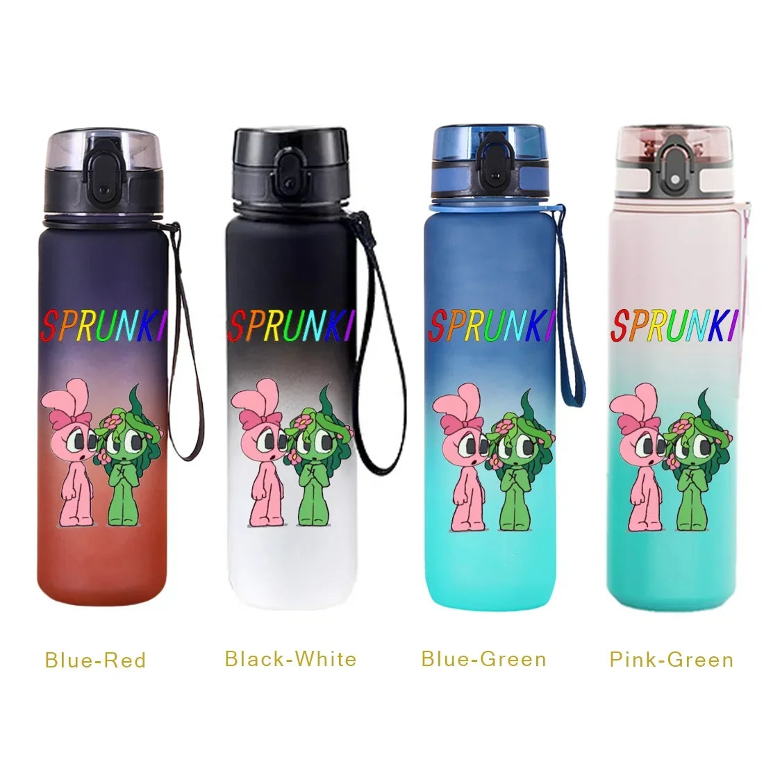 650ML Sprunki Sports Water Cup Portable Fitness Drink Bottle Kettle Outdoor Travel Office Jugs Shaker Drink Bottle Game Gifts