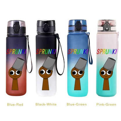 650ML Sprunki Sports Water Cup Portable Fitness Drink Bottle Kettle Outdoor Travel Office Jugs Shaker Drink Bottle Game Gifts