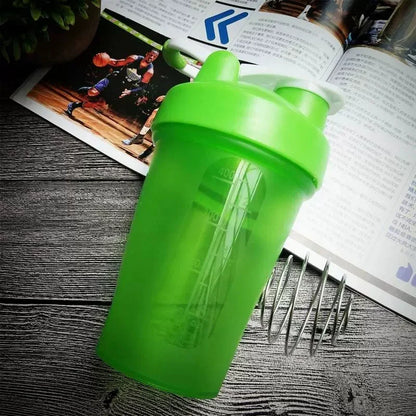 Sport Shaker Bottle 400ML Whey Protein Powder Mixing Bottle Sport Fitness Gym Shaker Outdoor Portable Plastic Drink Bottle