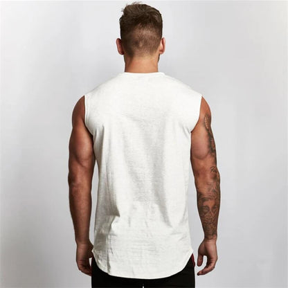 “Flexoora Men’s Breathable Cotton Muscle Tank – Gym & Workout”