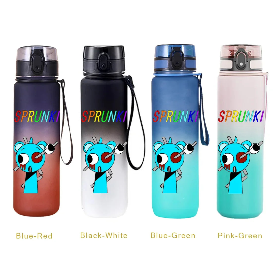 650ML Sprunki Sports Water Cup Portable Fitness Drink Bottle Kettle Outdoor Travel Office Jugs Shaker Drink Bottle Game Gifts