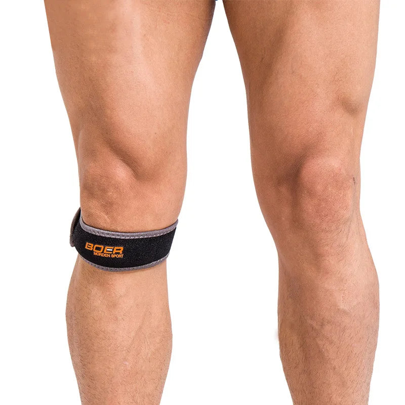 “Flexoora Patella Strap Knee Brace – Gym Fitness Body Adjustable Compression for Running & Cycling”