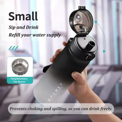 1 Liter Large Capacity Sports Water Bottle Portable Leak-Proof Plastic Bottle for Outdoor Sports Travel Fitness Drinkware Jugs