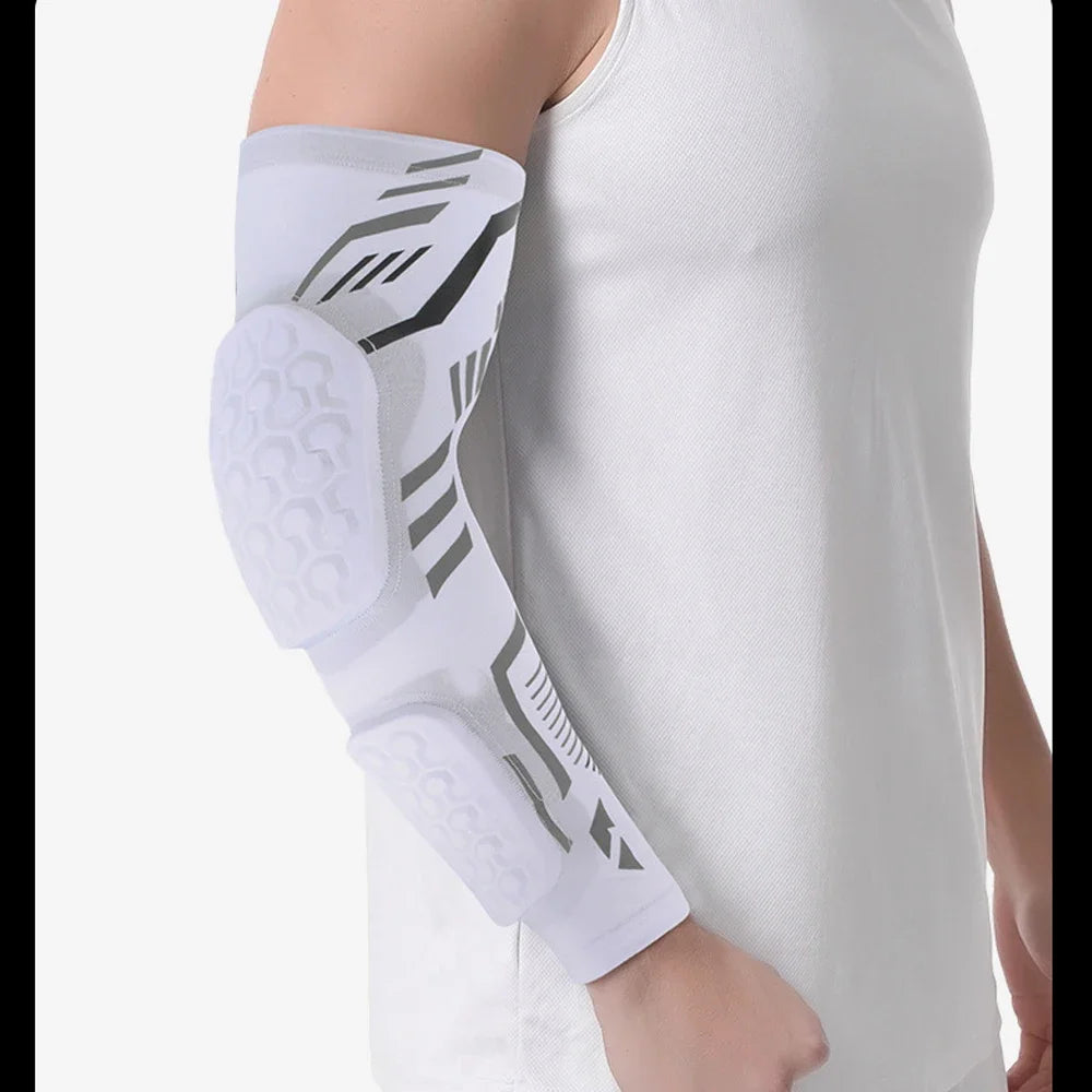 “Flexoora Padded Arm Sleeve – Gym Fitness Body Protective Compression for Basketball, Football & Volleyball”