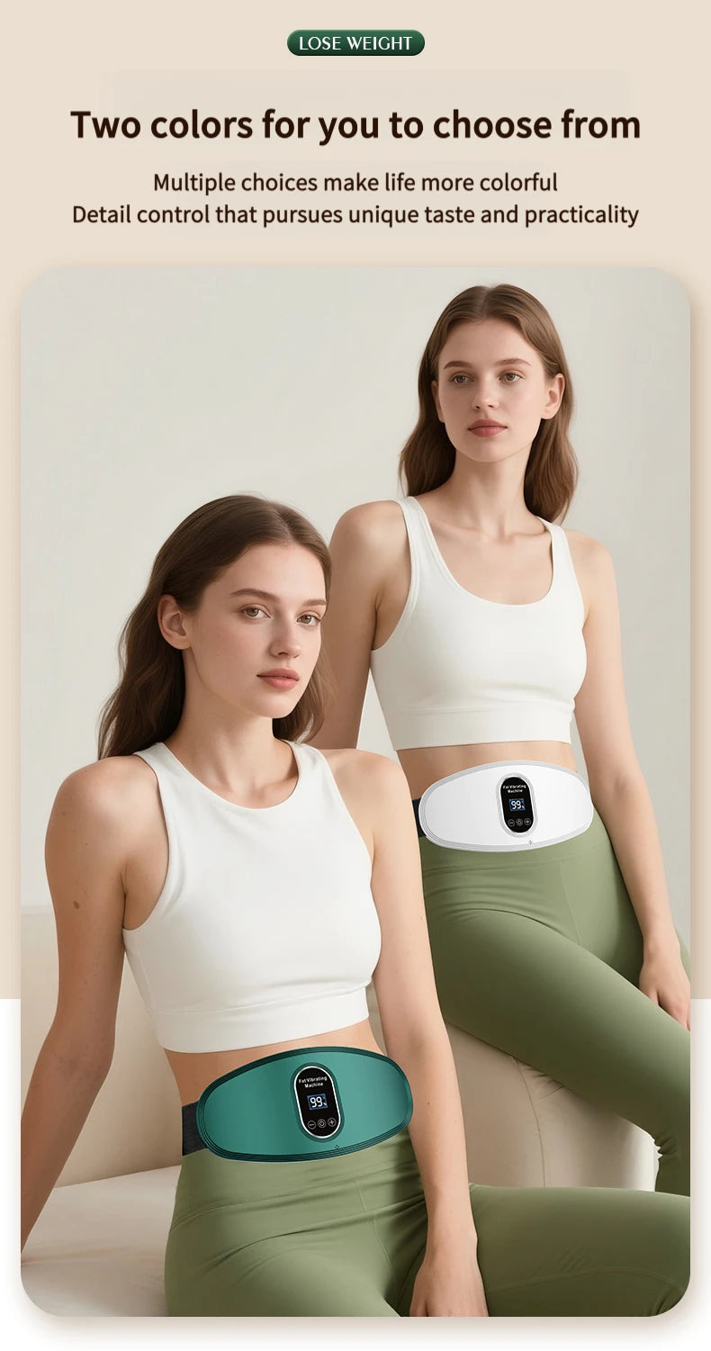 “Flexoora Hot Compress & Fat‑Burn Massage Belt – Gym Fitness Body USB Slimming Vibra Band”