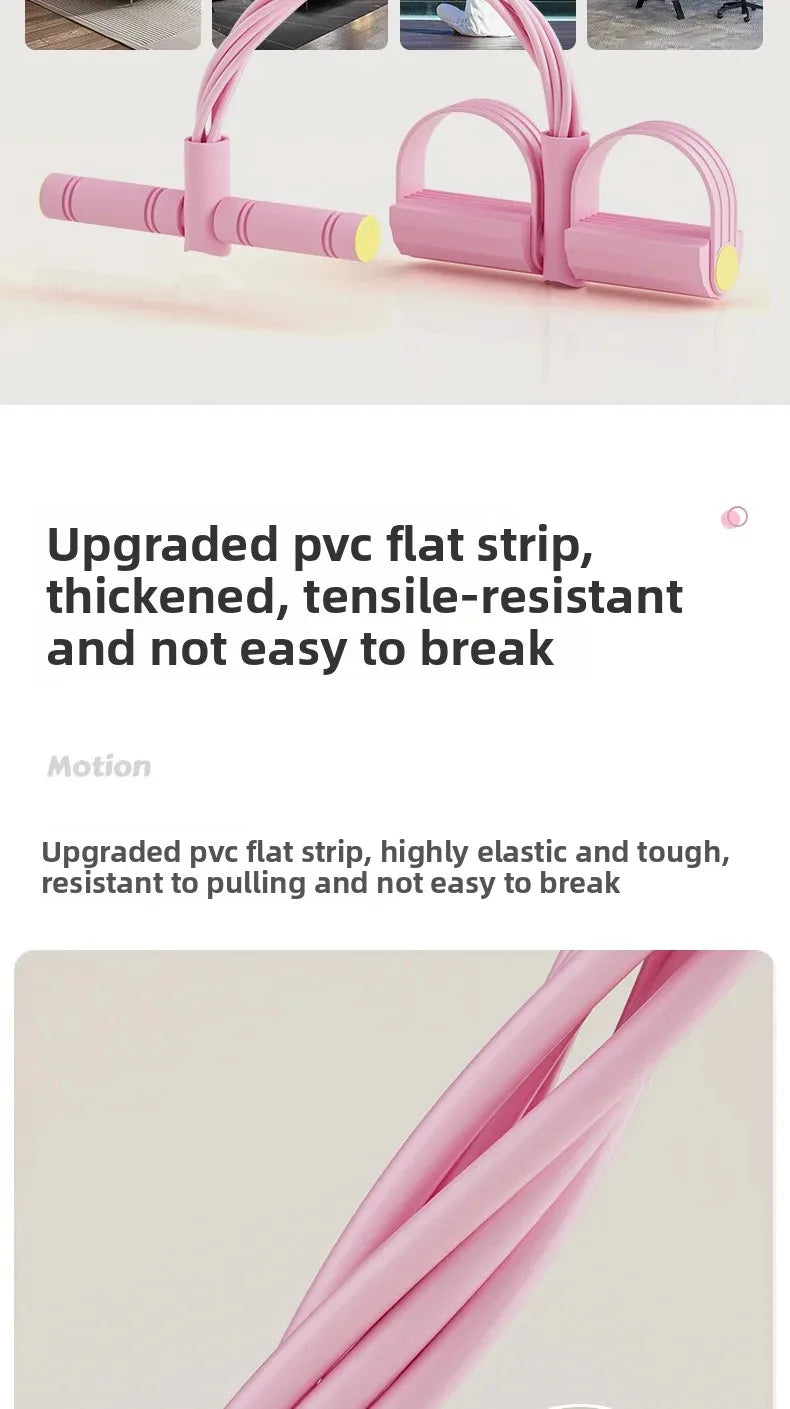 “Flexoora Elastic Bands Set – Gym Fitness Body Tension Ropes for Home Ab & Belly Workout”